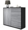 Vladon Sideboard Ben V2, Made in Germany, Kommode mit 1 Tür und 5 Schubladen, Schwarz matt/Avola-Anthrazit (79 x 74 x 36 cm)