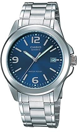 Casio Herren-Armbanduhr, Metall, modisch, MTP-1215A-2ADF, WW, Quarzuhr, blau, Quarzuhr