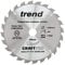 Trend Wood Circular Saw Blade, 250mm Diameter, 30mm Bore, 24 Teeth, 2.8mm Kerf, +20° Hook, TCT, Coarse Finish, CSB/25024