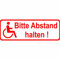 Abstand Halten Rollstuhlfahrer Behinderten Auto Aufkleber Vinyl Stickers 15 cm
