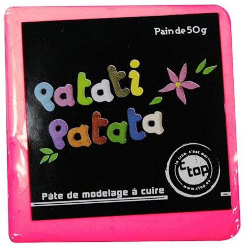 Pâte polymère à Modeler Patati Patata Rose Fluo 50
