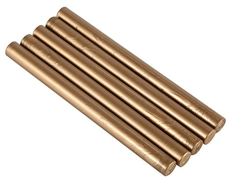 5 Stücks Siegel Stempel Wachs Sticks Manuskript Siegellack für Vintage Geburtstag Hochzeit Einladungskarten (Bronze)