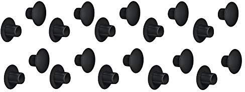 Gedotec Lamellenstopfen schwarz Möbel-Abdeckkappen zum Eindrücken Rohrstopfen rund - H1114 | Ø 5 mm | Schrauben-Kappen Kunststoff | MADE IN GERMANY | 100 Stück - Loch-Abdeckungen für Schrauben & Möbel