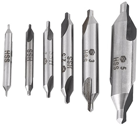 60 Grad HSS Zentrierbohrer Set Bohrer Zentrierbohrer Senker Anbohrer 6 stücke 1/1.5/2 / 2.5/3 / 5mm für Metall
