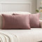 MIULEE Confezione da 2 Federe in Velluto Copricuscini Decorativi Fodere Quadrate per Cuscino per Divano Camera da Letto Casa30X50cm Marrone Rosa