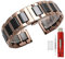 Kai Tian Cinturino Orologio Ceramica 18mm Donna Uomo Oro Rosa Cinturino Acciaio Inossidabile Cinturino Metallo Fibbia a Farfalla Bracciale Orologio Metallo