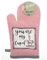 Vintage Style 100% Cotton Cup of Tea Single Kitchen Oven Mitt Glove - Pink (33 x 17cm)