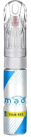 MADPAINTS Car Touch Up Paint Pen Compatible with PIAGGIO VESPA BIANCO LUNA WHITE 544 MOTORBIKE BIKE SCOOTER - 20ml Precision Scratch Repair Kit with Needle & Brush - Exact Colour Match (JUST PAINT)