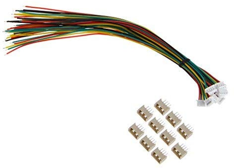 guangzhou Mini Micro 1.25 mm Jst T-1 connecteur à 4 Broches avec Fil X 10 Jeux de fiche de câble Vert + Rouge + + Jaune