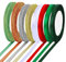 8 Rouleaux Rubans scintillants ruban Cadeau Noël en Polyester Bande Ruban Satin paillettes Noeud Joyeux Noël Rouge Vert Blanc Or Argent Décoration DIY Emballage Accessoire pour Artisanat Fête Noël