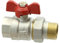 GOSHE Premium-Kugelhahn mit Schraubanschluss, Messing, 3/4-Gewinde, Wasser- und Heizungsinstallation, dicht schließend, Stahlgriff mit PVC-Beschichtung, Innen-/Außengewinde, einfache Installation