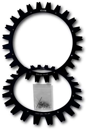 iCLEN Traktionshilfe, Spikes für Worx Landroid M/S Mähroboter, Aluminium schwarz - auch passend für Yardforce NX60i NX80i NX100i