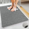 KAZOLEN Shower Mat Non Slip Anti Mould: Bath Mats for Inside Bath- 60 x 40 cm Anti Slip Shower Mats for Inside Shower- Loofah Shower Mat Grey Long Washable Shower Matt for Elderly Wet Room Quick Dry