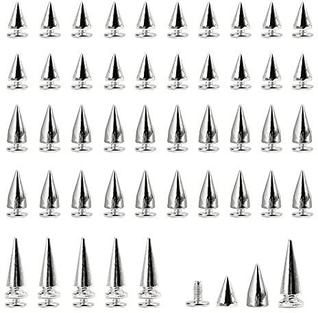 Gotetiso Nieten für Kleidung 120 Stück Killernieten Studs Punk Nieten Ziernieten Nieten Spitz Punk Ziernieten Spitznieten Schraubennieten Spitz Schraubnieten mit Schraube für Leder