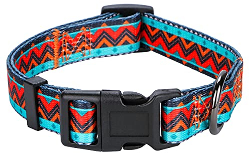 Rhea Rose Stammes-Hundehalsband Aztekenmuster verstellbare Halsbänder groß geometrisch