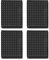 Stecktafel aus Metall, 30,5 cm hoch x 40,6 cm breit, robust, für Zuhause, Garage, Werkzeug, Aufbewahrung, 4 Stück, Schwarz