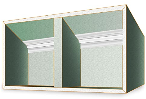 Alupona Duschnische doppelt mit Beleuchtung I 2x 30 cm x 30 cm I LED Wandnische aus Gipskarton I Badnische 162,5 mm tief für Trockenbau & Massivwände I Duschablage mit LED-Streifen I neutralweiß 4000K