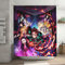 Demon Slayer Duschvorhang Anime Kinder Textil-Vorhang Polyester Badvorhang mit 12 Duschvorhängeringen Kamado Tanjirou Fanartikel (180x180cm, Demon4)