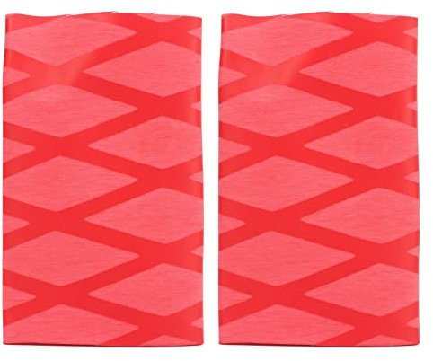 HUSHUI Lot de 2 Bandes Souples pour Raquette de Tennis de Table, Poignées de Batte de Ping-Pong, Surgrip Thermorétractable Anti-dérapant pour Raquette de Tennis, Badminton(Rouge)