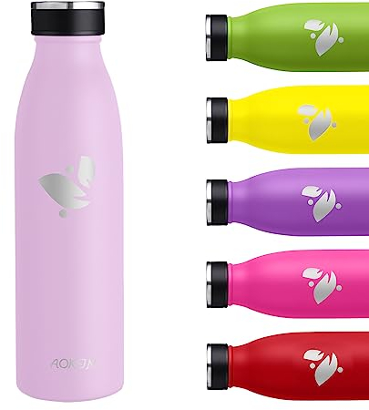 AORIN Gourde Isotherme, Bouteille d'Eau Isortherme en Acier Inoxydable 18/8, 750ML Gourde Inox sans BPA, Bouche Petite Termos pour Sport, Voyage, L'école, Bureau, Maison