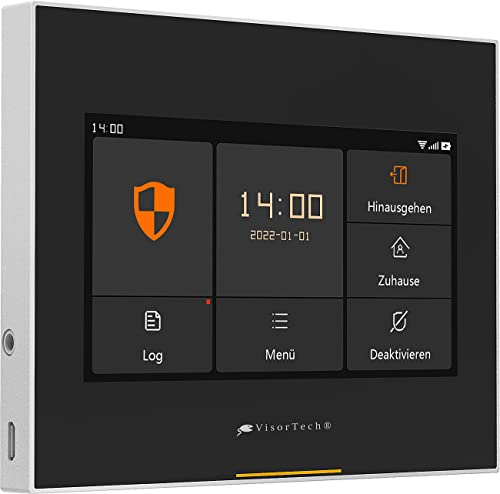 VisorTech Alarmanlage Wohnwagen: WLAN-Funk-Alarmanlage mit IPS-Touch-Display, Versandrückläufer (Camper Alarmanlage, Wohnung WLAN, Kfz Ladegerät)