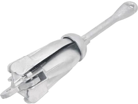 vidaXL Klappanker Silbern 2,5 kg Temperguss