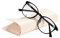 FONHCOO Blaulichtfilter Brille Damen TR90 Blaulichtbrille ohne Sehstärke, Superleichte Anti-Müdigkeit Computerbrille Gaming Schutzbrille (Schwarz)