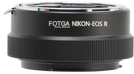 FOTGA AI/F-EOSR Objektivadapter Konverter Ring für Nikon F/AI/AIS/D/AF-S Objektiv Lens Kompatibel mit Canon EOS R R3 R5 R5C R6 Mark II R7 R8 R10 R50 R100 RP EOSR Halterung Spiegellose Kamera