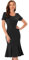 Allegra K Damen Bleistift Kleid, Business Elegant Cocktail Meerjungfrauen Etuikleid Schwarz M