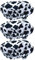 SMUG Shower Cap - Waterproof Shower Cap with Elastic Lining - Three Prints Available - Showers, Cooking, Spa Salon, Sleeping, Makeup - Shower Caps For Women UK Long Hair Short Hair - Cow 3-pack