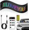 Panneau LED de voiture 34,8 x 10,2 cm – Application Bluetooth / télécommande – Lumières d'intérieur LED flexibles programmables – USB 5 V – Panneau d'affichage à DEL pour homme/bar