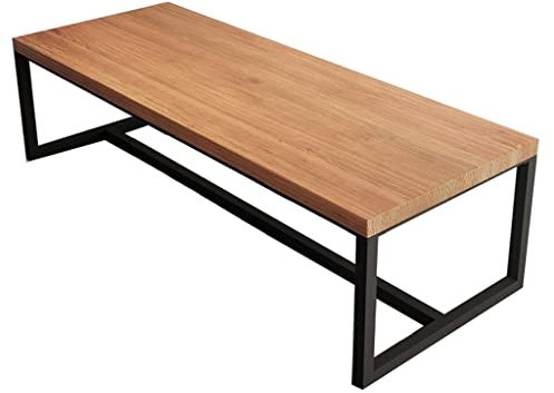 SnamicE Rechteckiger Konferenztisch aus massivem Holz, Schreibtisch, Computertisch, modern, minimalistisch, Verhandlungstisch, solide Basis, Wohnzimmerbüro, erweiterter Konferenztisch, Couchtisch
