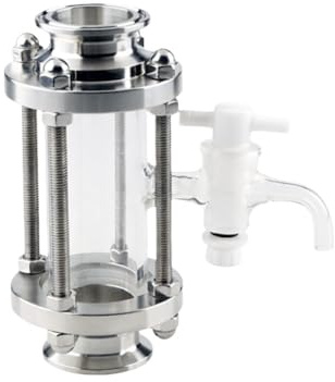 Dioptrie avec cône PTFE 1,5 2 Tri Clamp 38 51 mm Tuyau pd Verre de visée sanitaire en acier inoxydable 304(38mm Pipe OD K50.5mm)