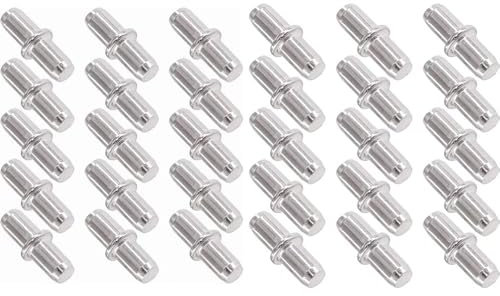 Taquet Etagere,30 PCS 5mm Support D'étagère Support De Crémaillère Support Tablette Verre pour Meubles Armoires