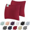 Barbons Kissenbezug 80x80 2er Set – 165 g/m² Oeko-TEX Zertifiziert Kopfkissenbezug 100% Jersey Baumwolle weiche Kissenbezüge Kissenhülle mit Reißverschluss (80x80-Bordo)
