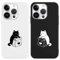 Yoedge 2 Pack Cute Lovers Cat Phone Case for iPhone 16 Pro Max 6.9,Ultrathin Soft TPU Silicone Aesthetics Pattern,Shockproof Bumper Protector Matte Cover for iPhone 16 ProMax,Girls Women Black White