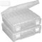 Bead Storage Containers, Craft Bead Organiser Storage Box, Diamond Art Storage Box Small Craft Organiser Box with Hinged Lid for Nail Beads Seeds Glitter Rhinestones (2 Pack - 16 Slots Transparent)