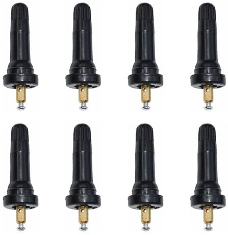 Editbar 8 Stück Ventil für Sensor - Gummiventil Ersatz Zur Überwachung des Reifenluftdrucks, TPMS Sensor Ventilschaft, Ventileinsätze für Reifendruckkontrollsystem, Kompatibel mit Auto