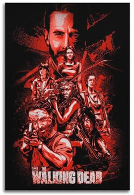 ACIFHGUE The Walking Dead Leinwandbild, Wandkunst, Wandkunst, Wandkunst, moderne Kunstposter für Schlafzimmer, 20 x 30 cm
