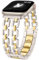 Wearlizer Compatible with Apple Watch Straps 44/45/46/49/42mm Women, Dressy Fancy Metal Chain Pretty Strap Gold Silver Link Bracelet for iWatch Ultra SE Series 10 9 8 7 6 5 4 3 2 1 Starlight/Gold