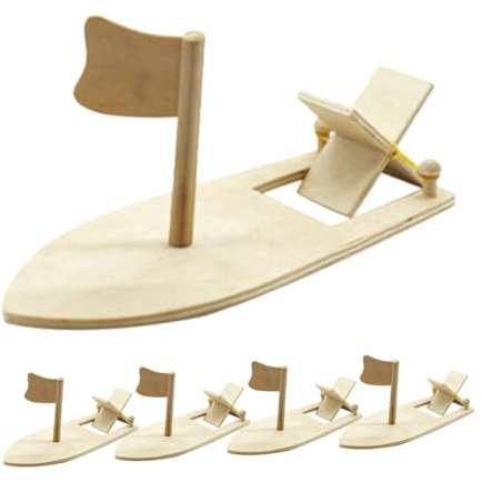 JOINPAYA 5pcs Wood Sailboat Boat Model Kit for Boys and Girls DIY Painting Crafts, Blank Wooden Ship Models with Smooth Surface and Fine Workmanship for Creative Home Decor