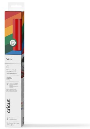Cricut Permanent Vinyl, 6 Sheet Sampler, Brights Collection, 30.5cm x 30.5cm, Self-Adhesive Vinyl Sheet, Ideal for Customising Mugs, Bottles & DIY Crafts for All Cutting Machines