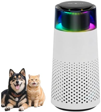 FurFresh Pro Luftreiniger Katzen Furfresh Pro Luftreiniger für Eliminiere Katzengerüche Auf Autopilot Mit Filter Und Nachtlicht, Portable Usb für Wohnungen für Auto und Zuhause (75x75x150mm,Weiß)
