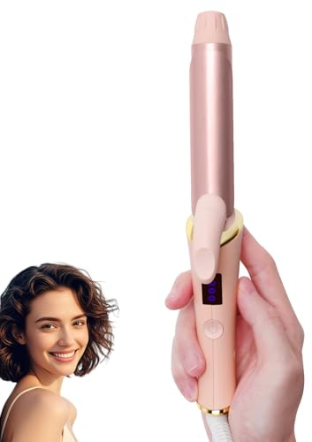 UKMARY 25mm Travel Curling Tong, Mini Curling Tongs, Small Curling Tongs for Short Hair,Hair Curler with 5 Adjustable Temperature from 120-200℃, Curling Tong for All Styler, Double Voltage
