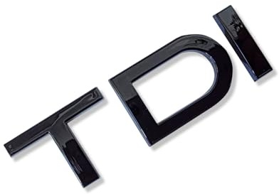 MCK Auto - TDI Schwarz Glänzend Heck Kofferraum Logo Rückseitiges Emblem Tuning Modifikation