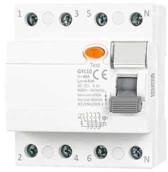 Disjoncteur différentiel électromagnétique CA type GYL10 2P 4P 40A 63A 30mA 100mA 300mA(2P 63A,300mA)