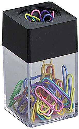 Alco 2217 Klammernspender 42x42x70 transparent/schwarz Plastik