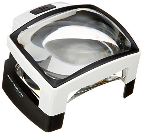 Eschenbach Optik Eschenbach 1566 Standlupe Vergroeßerungsfaktor: 3 x Linsengroeße: (L x B) 100mm x 75mm, Gold