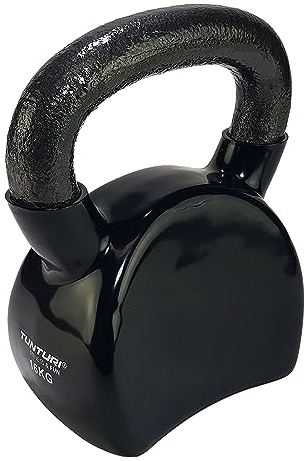 Tunturi Kettlebell Vinyl 16 kg, Schwarz, 14TUSCL351