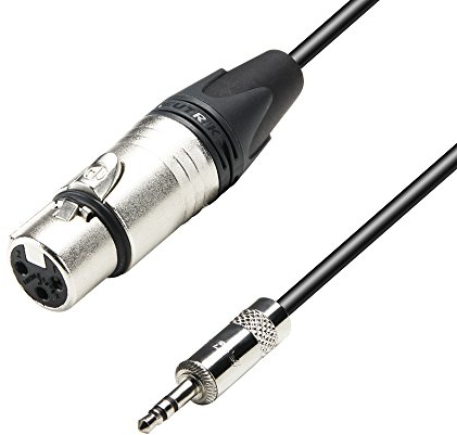 Adam Hall Cables 5 STAR MYF 0150 - Balanced Cable Neutrik® XLR female to Minijack TRS | 1.5 m